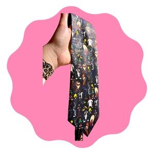 Warner Bros. Black Cartoon Character Tie